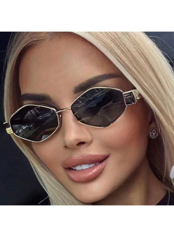 شي إن نظارات شي إن، قطعة واحدة، بتصميم عصري على طراز الألفية الجديدة، بإطار معدني صغير. - Image 1